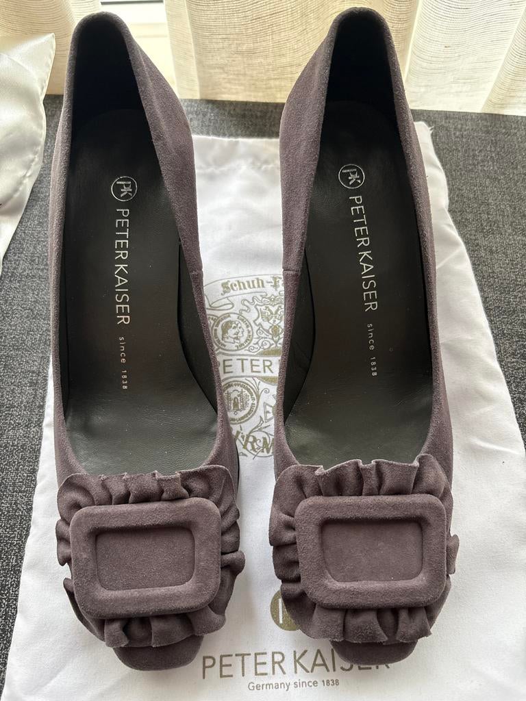 Peter Kaiser suède pumps - grijs - maat 37, Ophalen of Verzenden, Zo goed als nieuw, Grijs, Pumps