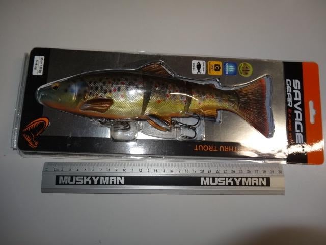 Kunstaas: Savage Gear 4D Line-Thru Trout 30 cm Slow Sink, Watersport en Boten, Hengelsport | Roofvissen, Verzenden, Nieuw, Overige typen