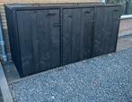 Zeer nette zwarte containerombouw voor drie containers, Ophalen, Zo goed als nieuw, Hout, Containerberging