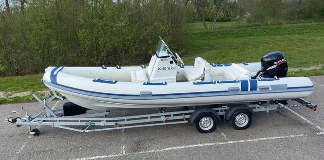 Rib north star 225 RT trailer 115pk suzuki 4 takt, Watersport en Boten, Rubberboten, 70 tot 120 pk, Benzine, Overige materialen