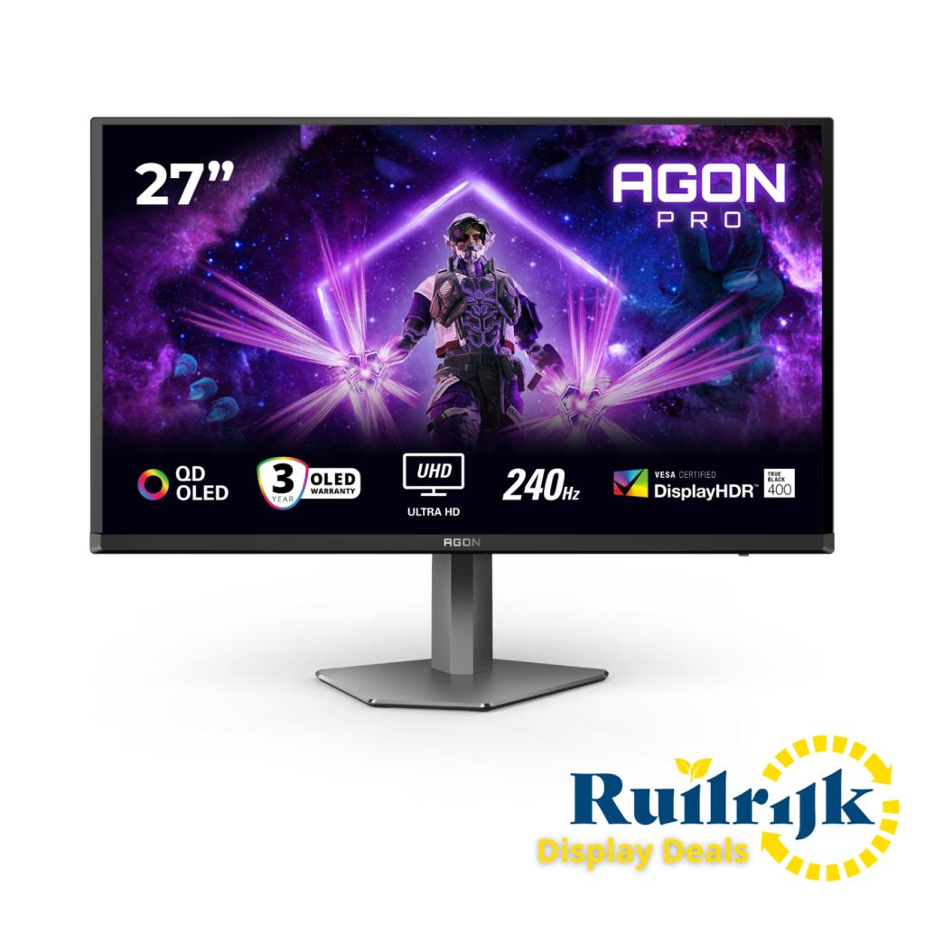 AOC Agon Pro AG276UZD 4K OLED 240Hz USB-C Gaming monitor, Ruilrijk, Zo goed als nieuw, Info@ruilrijk.nl, Neerstraat 60, 6041 KD Roermond