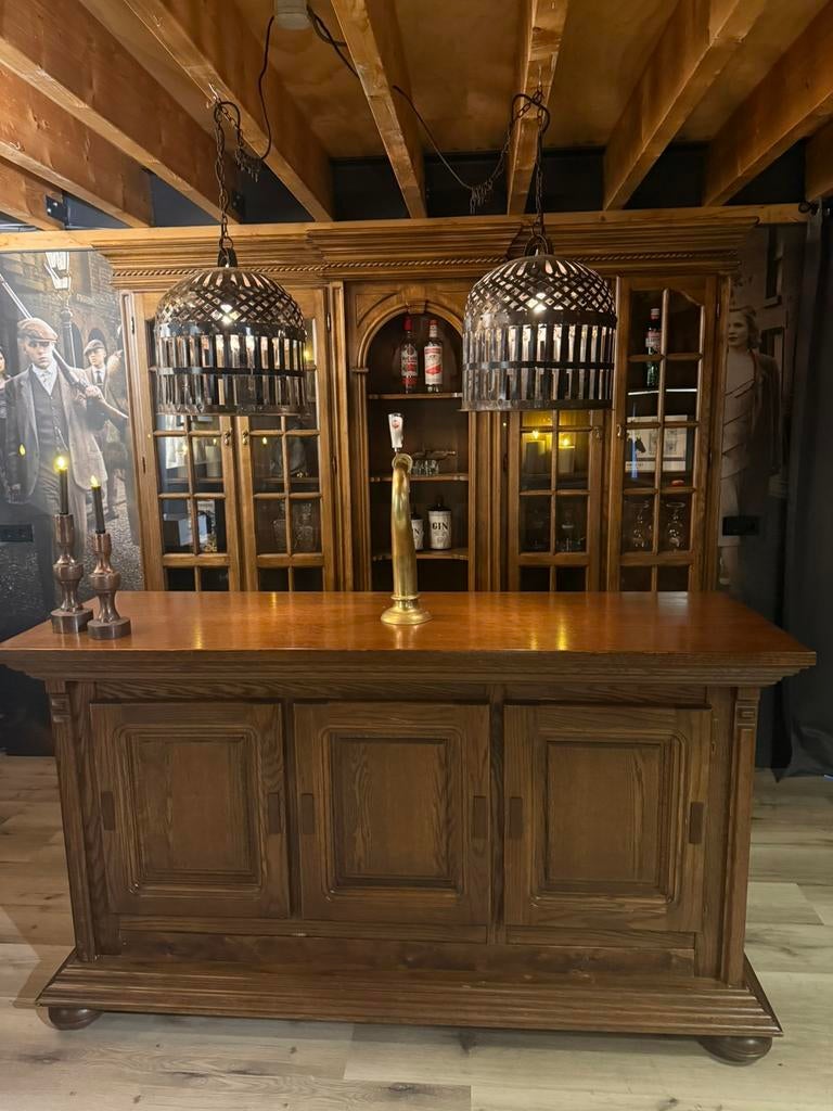 Antieke eiken bar set toog man cave cafe kroeg overkapping, Huis en Inrichting, Barren, Ophalen of Verzenden, Zo goed als nieuw