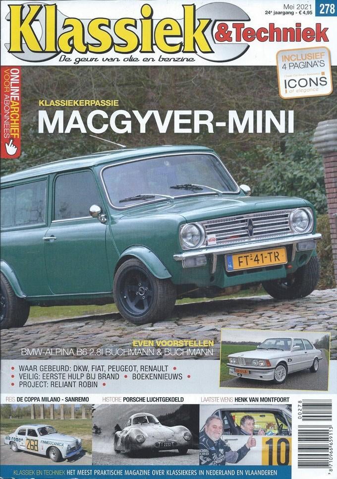 Klassiek & Techniek 278 2021 : BMW Alpina B6 - Mini Clubman, Ophalen of Verzenden, Gelezen, Algemeen
