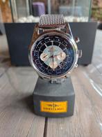 Breitling Transocean Chronograph Unitime 46mm, Ophalen, Staal, Gebruikt, Staal