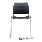 Sedia Verde Venetia Kantine Stoel Chroom Slede Frame, Huis en Inrichting, Stoelen, Ophalen of Verzenden