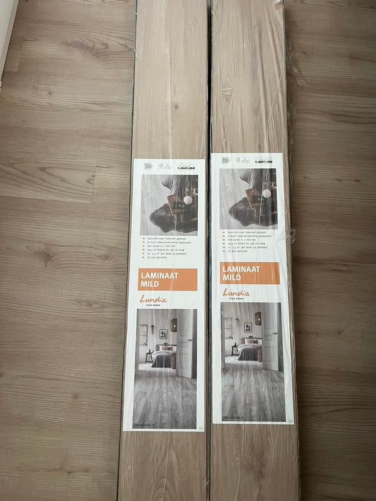 Lundia laminaat: Astrid 2 pakken, Doe-het-zelf en Verbouw, Vloerdelen en Plavuizen, Ophalen, 50 tot 150 cm, Nieuw, 5 tot 10 m²