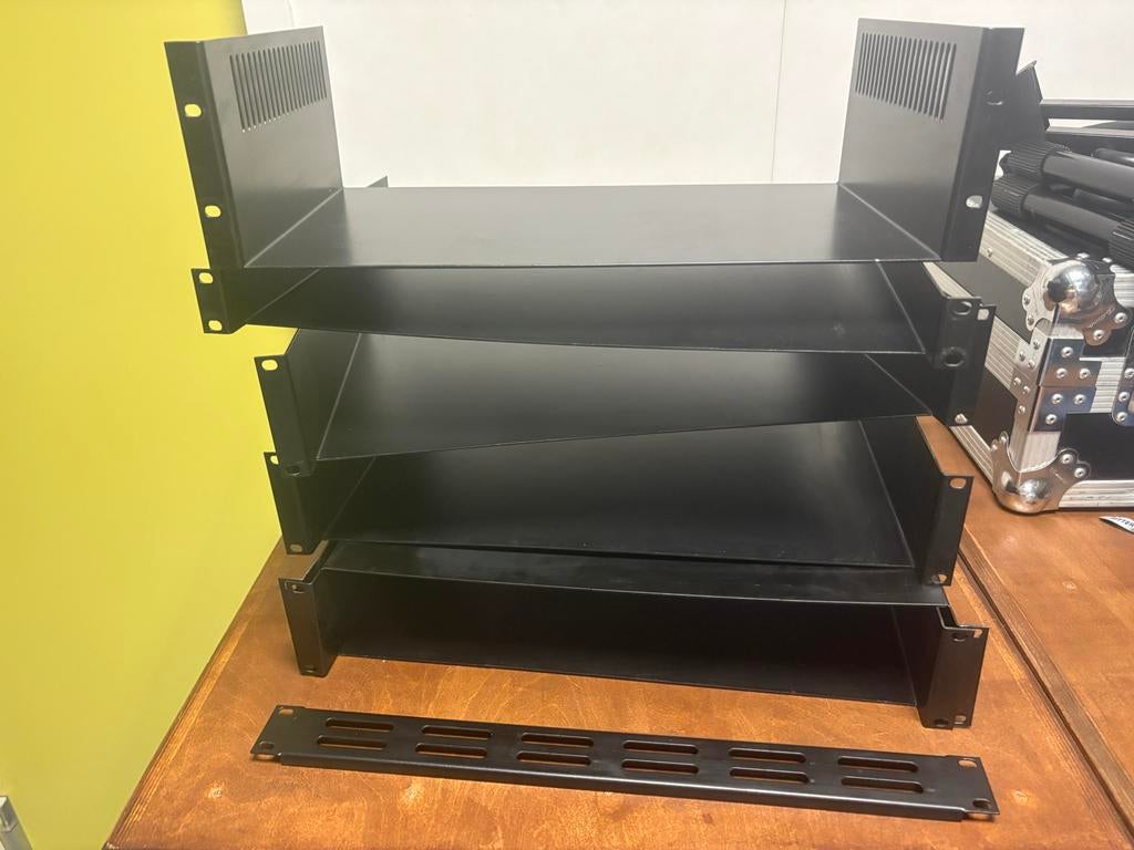 19” Rack Trays - Set van 6, Ophalen of Verzenden, Gebruikt, Overige instrumenten, Flightcase