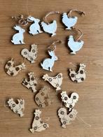 16 houten paashangers  / paasversiering, Ophalen of Verzenden, Zo goed als nieuw