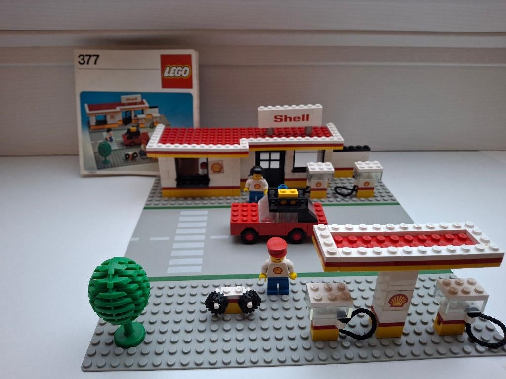 Lego 377 ( 377-1 ) Shell Service Station 1978, Ophalen of Verzenden, Gebruikt