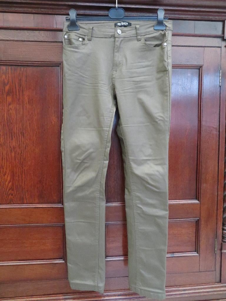 Dames broek  So Soire maat 30 / M Z.G.A.N. groen, Maat 38/40 (M), So Soire, Ophalen of Verzenden, Zo goed als nieuw