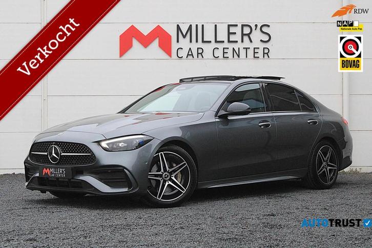 Mercedes C-klasse 200 AMG DEALER OH PANO CAM MEMORY SFEERVER, Auto's, Mercedes-Benz, Bedrijf, Te koop, C-Klasse, 360° camera, ABS