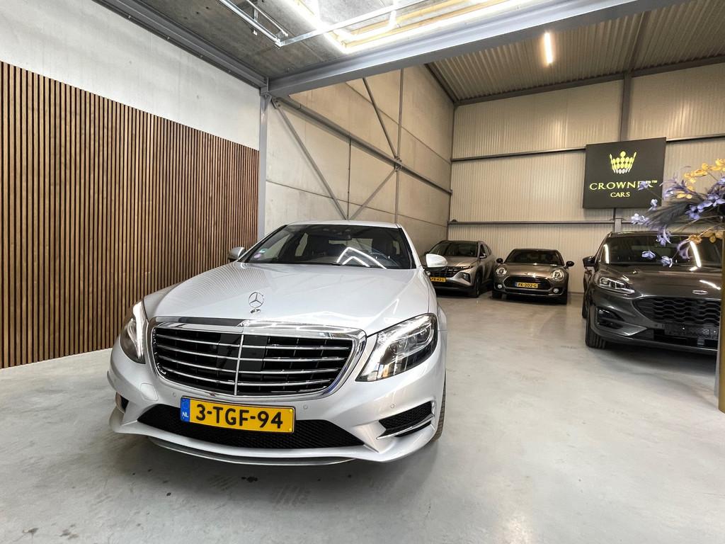 Mercedes-Benz S-klasse 500 4Matic Lang Prestige Plus AMG lin, Gebruikt, Bedrijf, Sedan, Zilver of Grijs