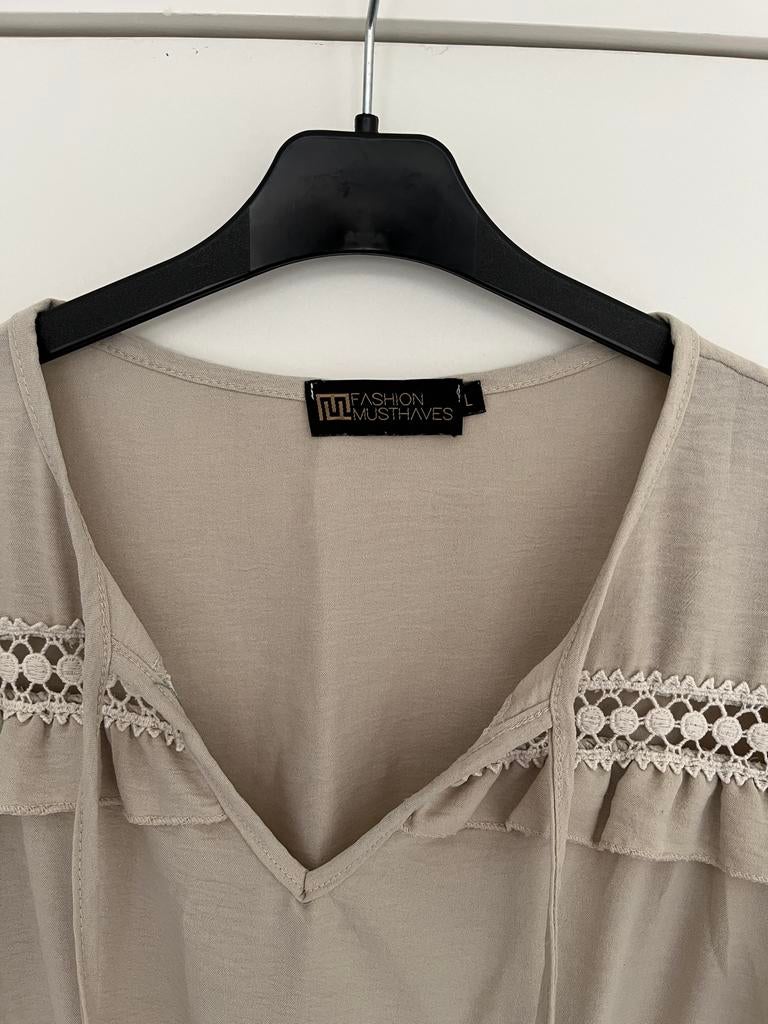 Dames jurkje Fashion Musthaves maat L, Kleding | Dames, Jurken, Beige, Maat 42/44 (L), Ophalen of Verzenden, Zo goed als nieuw