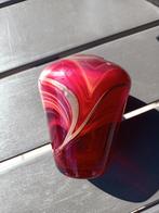 Mooi glazen vaasje rood met swirl design, Antiek en Kunst, Ophalen of Verzenden