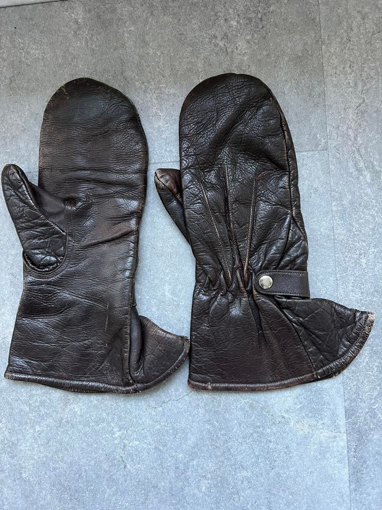 Vintage leren solex oldtimer handschoenen, Ophalen, Gebruikt, Handschoenen