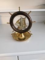 Vintage scheepsroer asbak met zeilboot decoratie, Ophalen