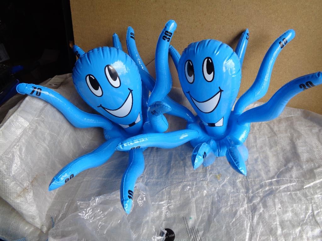 Partij opblaas octopus 28cm Hoog, ., Nieuw, Ophalen of Verzenden, .