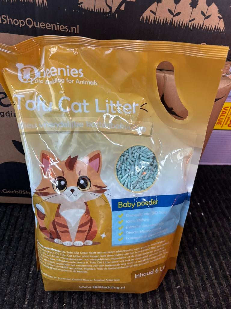 12 zakken Tofu klontende kattenbakvulling met babypoedergeur, Ophalen, Nieuw