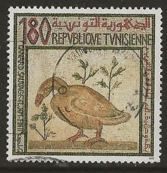 Tunesie 61, mozaiek eend voor asmae, Verzenden, Tunesië, Gestempeld