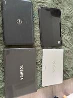 4x Laptops Bundel – Dell, HP, Toshiba, Sony Vaio – Voor onde, Ophalen of Verzenden, Niet werkend