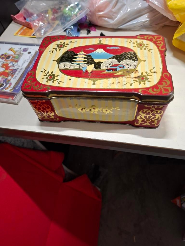 Vintage snoep/koekblik, Ophalen of Verzenden
