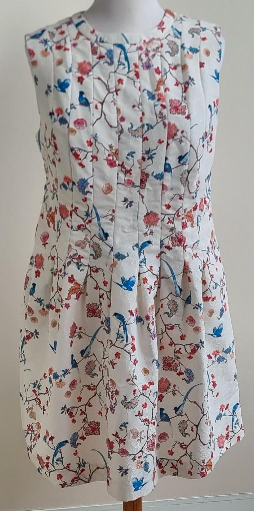 Liberty Island creme jurk met prints mt. 46, Kleding | Dames, Beige, Maat 46/48 (XL) of groter, Liberty Island, Ophalen of Verzenden