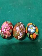 eieren van hout beschilderd 3x, Ophalen of Verzenden, 'T Olde Gre-j, Info@toldegrej.nl, Endepoelstraat 20f Didam