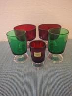 Luminarc - 5 mooie 70-ger jaren glaasjes, Ophalen of Verzenden