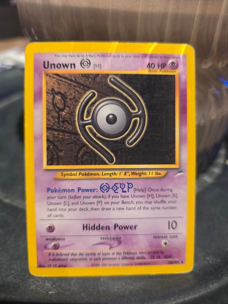 Pokémon kaart Unown 28/105, Ophalen of Verzenden