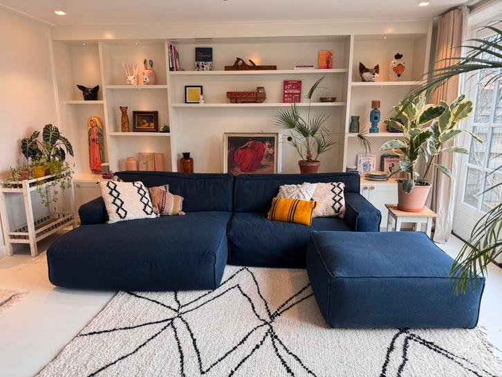 Fest Amsterdam Clay 4-zits bank + hocker, Huis en Inrichting, Banken | Sofa's en Chaises Longues, Zo goed als nieuw, 200 tot 250 cm