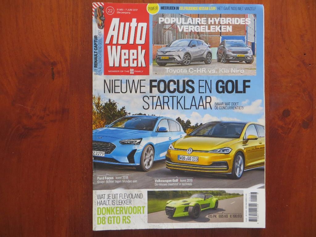 Autoweek 22 2017 Donkervoort D8 GTO RS, nieuwe Ford Focus, Ophalen of Verzenden, Nieuw, Ford