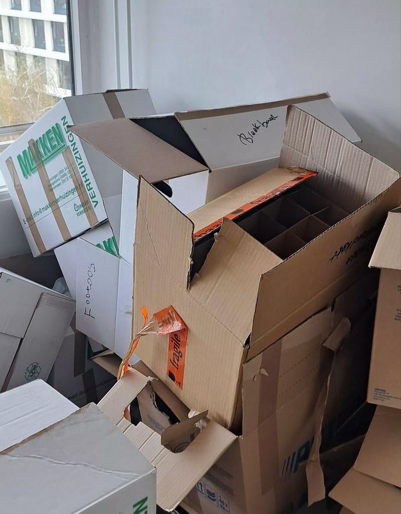 Verhuisdozen gratis, Doe-het-zelf en Verbouw, Kratten en Dozen, Ophalen, Doos, 40 tot 60 cm, 50 tot 75 cm