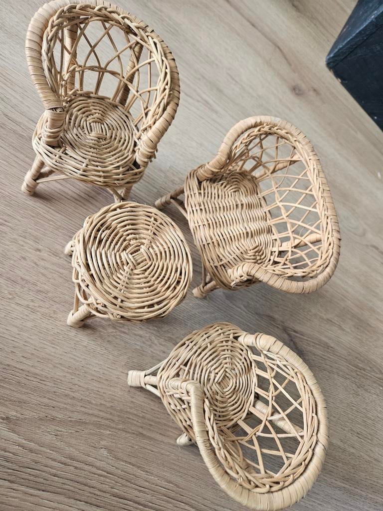 Rotan setje voor Barbie, Ophalen of Verzenden, Meisje