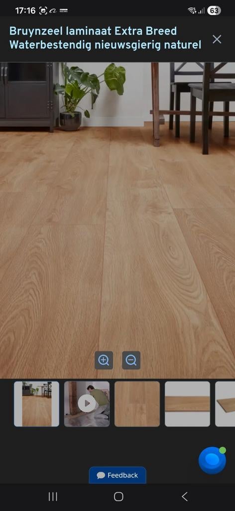 Bruynzeel laminaat Extra Breed Waterbestendig naturel, Ophalen, Nieuw, Minder dan 10 m², Laminaat