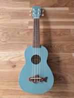 Makala Ukelele - Lichtblauw met uniek visdetail, Verzenden