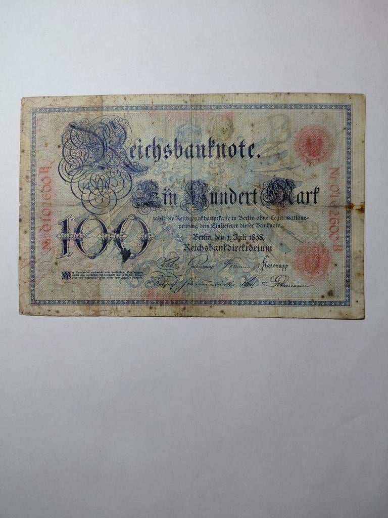 Duitse 100 mark 1898, Ophalen of Verzenden, Duitsland