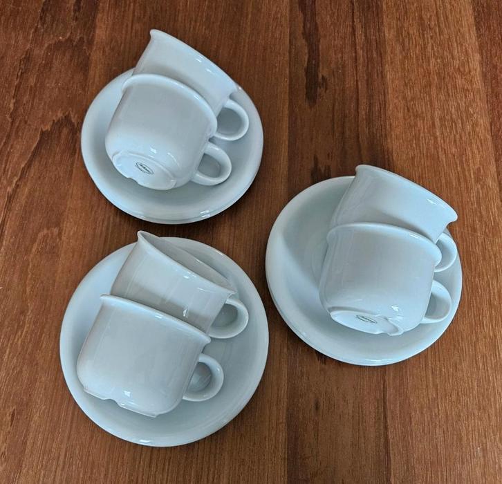 Arzberg Hobby Daily wit 6 kop en schotels, Huis en Inrichting, Keuken | Servies, Zo goed als nieuw, Kop(pen) en/of Schotel(s)