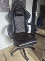 Gamingstoel met vele instelmogelijkheden - Zo goed als nieuw, Huis en Inrichting, Ophalen, Zwart, Zo goed als nieuw, Gaming bureaustoel