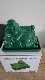 Boeddha Keramische Boterschaal met Deksel - Jadegroen, Ophalen of Verzenden, Nieuw