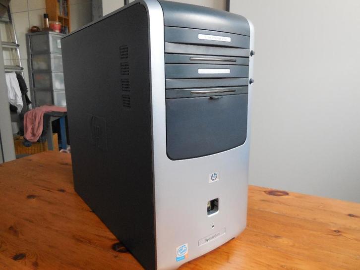 Windows XP computer HP, Computers en Software, Desktop Pc's, Gebruikt, Minder dan 2 Ghz, HDD, Minder dan 4 GB, Met videokaart