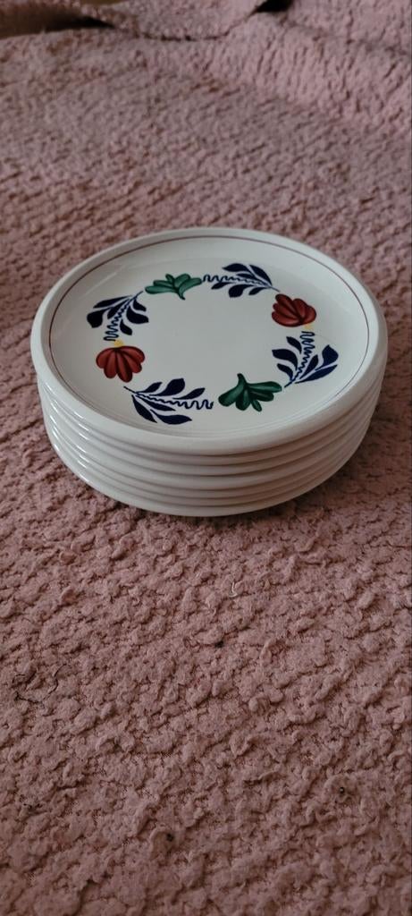 Mooie Boerenbont Gebaksbordjes 7 stuks - Als Nieuw!, Huis en Inrichting, Keuken | Servies, Ophalen of Verzenden, Zo goed als nieuw