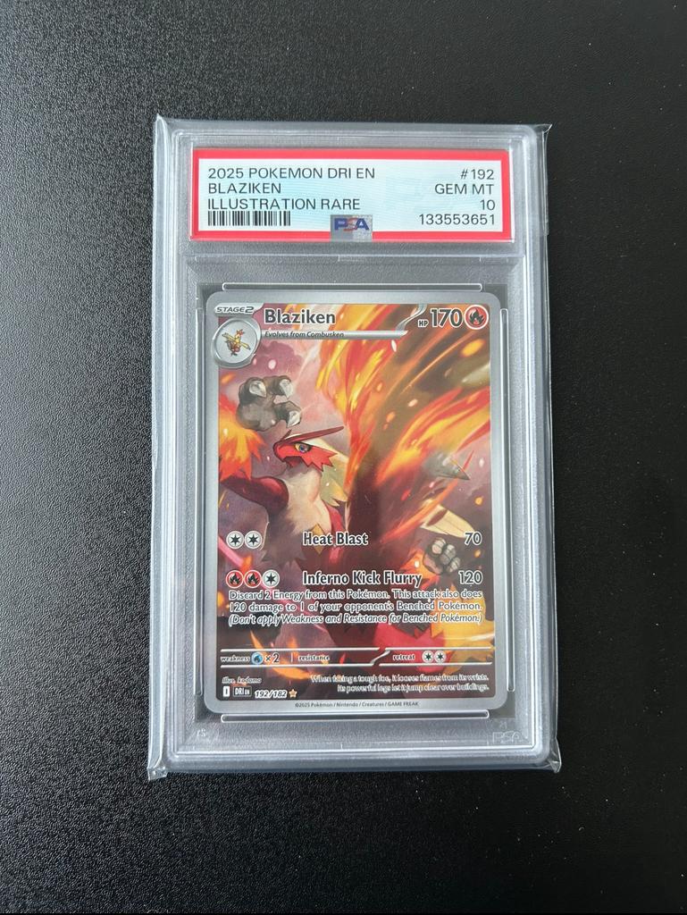 Pokemon TCG - Blaziken Destined rivals PSA 10, Ophalen of Verzenden, Zo goed als nieuw