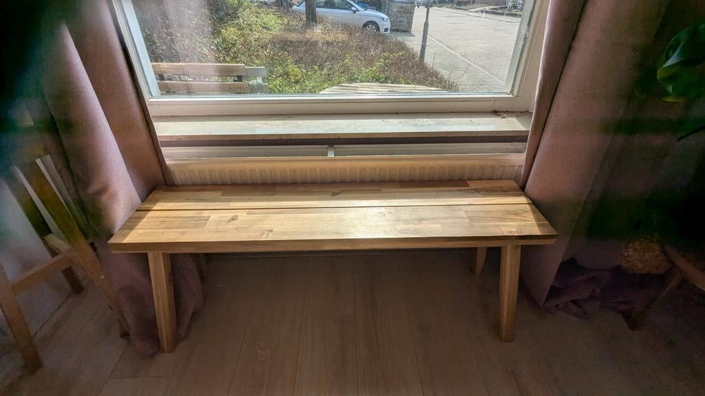 Skogsta Bank - 120cm - 2 stuk, Ophalen, Bruin, Hout