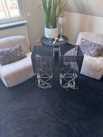 Set van 2 Eric Kuster/Eichholtz stijl lampen met RVS voet, Ophalen, Zo goed als nieuw