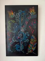 Muzieksleutel schilderij, Antiek en Kunst, Kunst | Schilderijen | Abstract, Ophalen of Verzenden