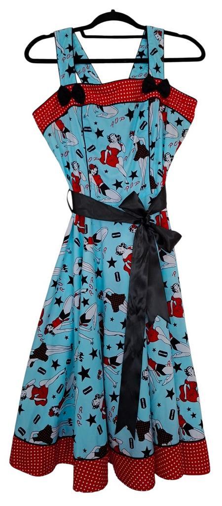 Hell Bunny 50's jurk, Kleding | Dames, Gelegenheidskleding, Zo goed als nieuw, Overige typen, Ophalen of Verzenden