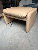Leolux Hocker - Beige Leer, Ophalen, Leer, Zo goed als nieuw, Rechthoekig
