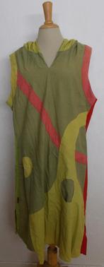 Katoenen groene jurk met capuchon van Couleurs du Monde! XL, Verzenden, Maat 46/48 (XL) of groter, Zo goed als nieuw, Knielengte