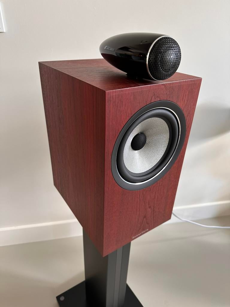 Bowers & Wilkins 705 S2 rosenut incl. FS-700 S2 standaard, Ophalen, Zo goed als nieuw, Bowers & Wilkins (B&W), 120 watt of meer