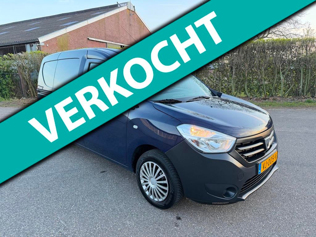 Dacia Dokker 1.6 BENZINE - GRIJS KENTEKEN - MARGE - 1E EIG., Gebruikt, 4 cilinders, Blauw, Bedrijf